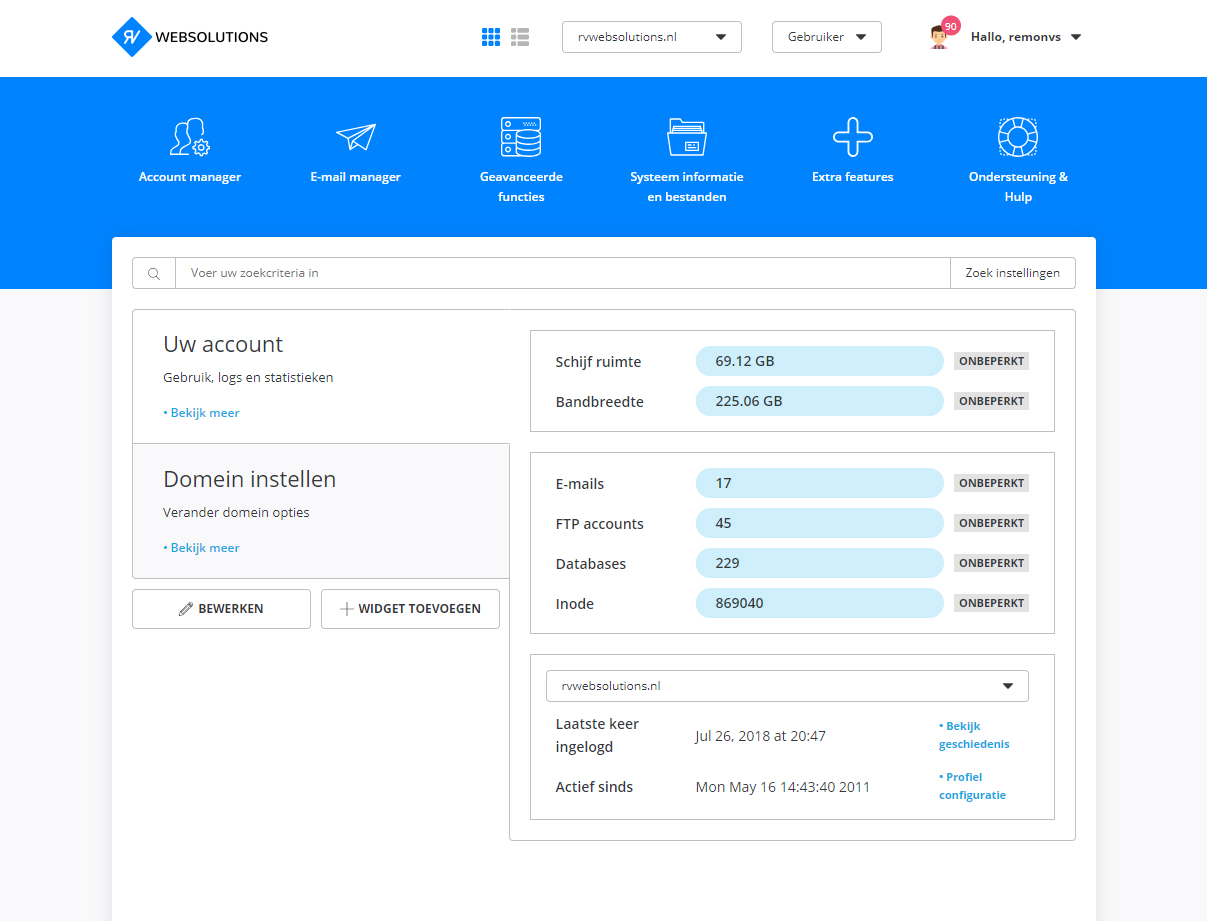 Directadmin skin