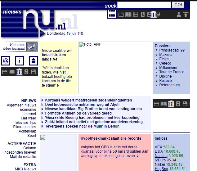 Nu.nl in 1999